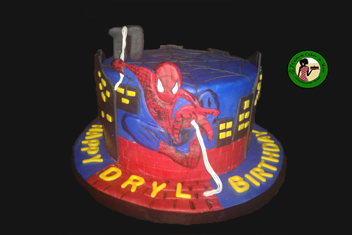 spiderman  Spiderman cake, Fondant tutorial, Fondant cakes